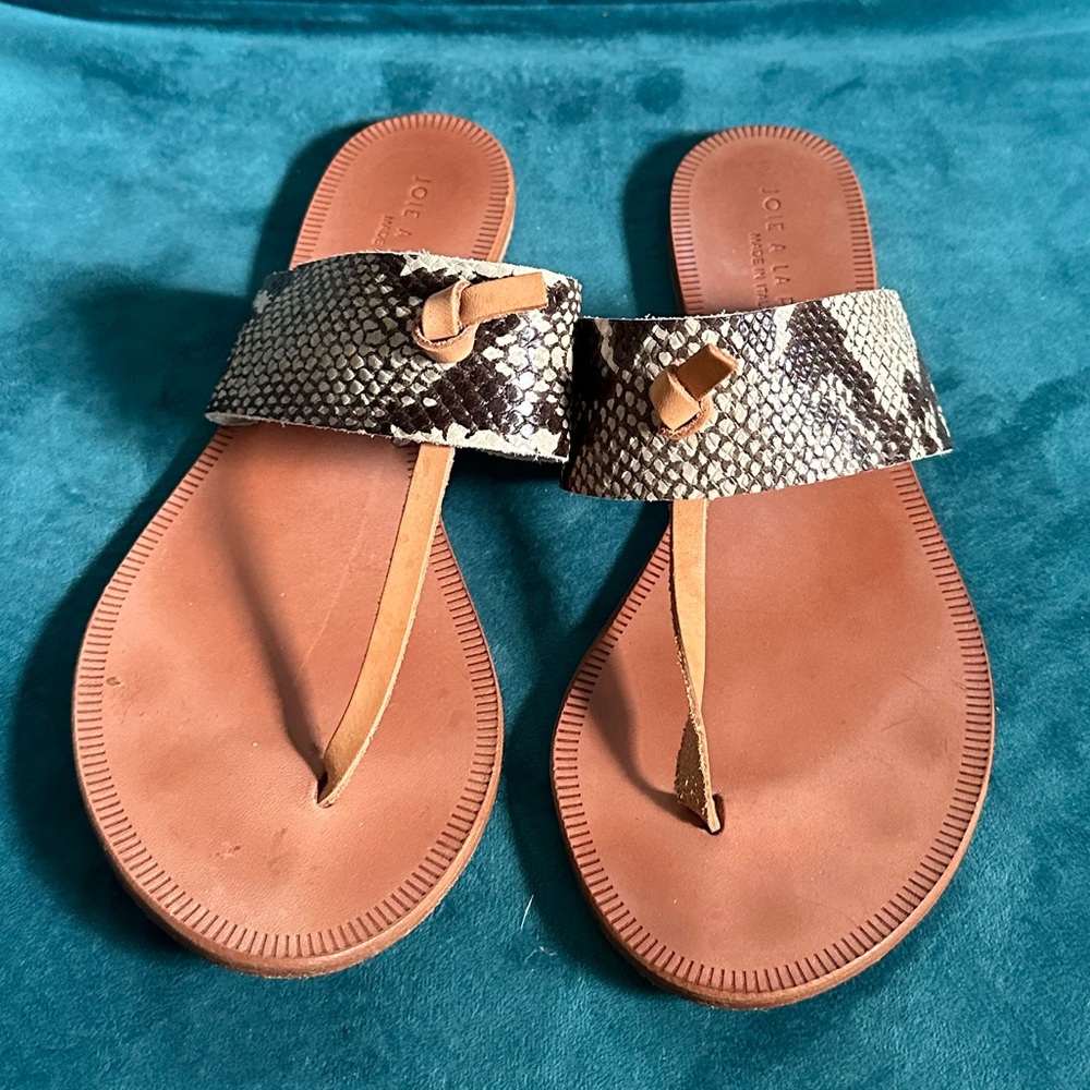 Joie A La Plage Leather Sandals - Size 38.5. - Picture 3 of 4